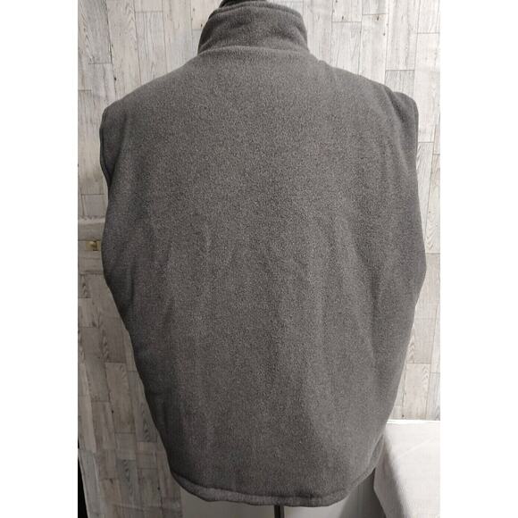 Trader Bay Men's reversible Puffer style Vest in Red and Gray 4 pocket Large - Picture 4 of 11